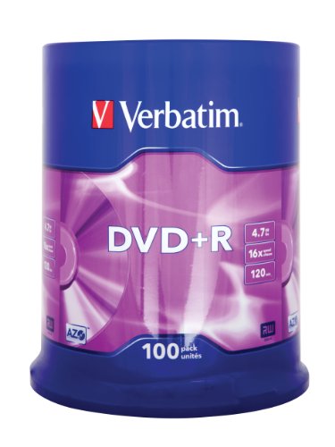 Verbatim 43551 - DVD+R vírgenes (100 unidades, 4.7 GB, 16x)
