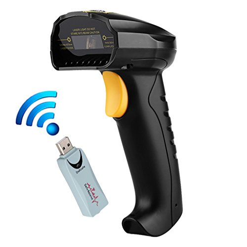 Excelvan - Escáner láser de Codigo de Barras, 2.4 GHz Inalámbrico y...