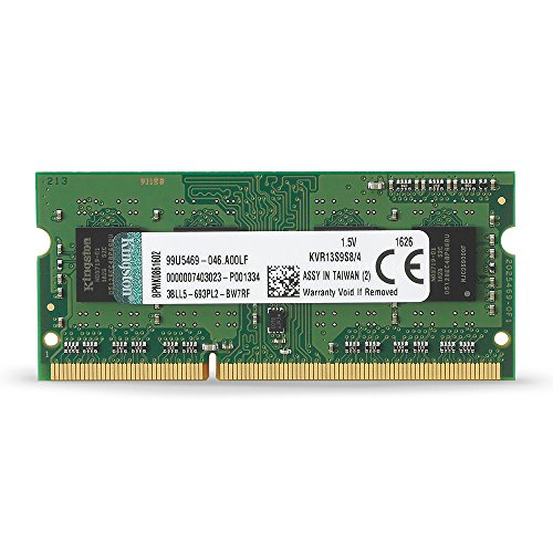 Kingston KVR13S9S8/4 - Memoria RAM de 4 GB (1333 MHz, DDR3, Non-ECC,...