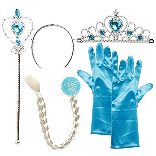 Vicloon - Conjunto con accesorios de Princesa del Hielo para niña, 2-9...