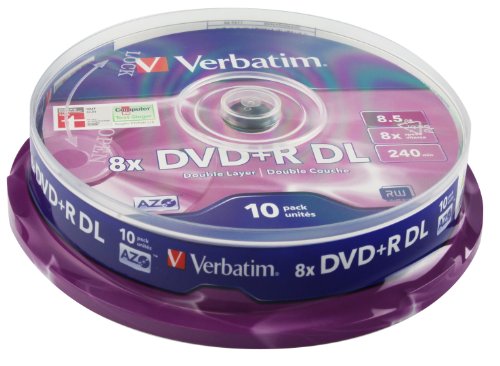 Verbatim 43666 - DVD+R vírgenes de doble capa (Paquete de 10)