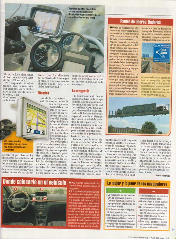 Todo-POI en Autobild Diciembre 2006.