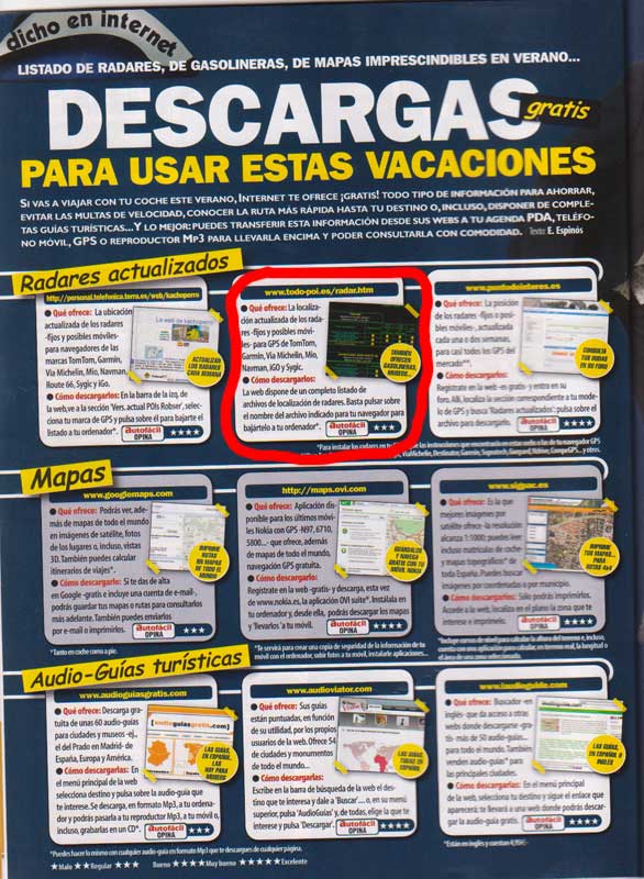 Todo-POI en Autofacil Agosto 2010.