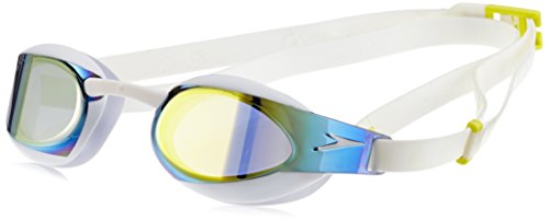 Speedo Elite Goggle Mirror - Gafas de natación unisex, color blanco /...
