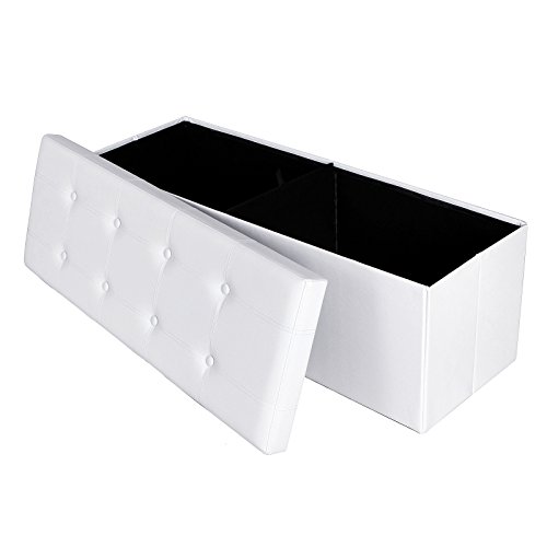 Songmics 110 x 38 x 38 cm Baúl Puff Taburete para almacenaje...