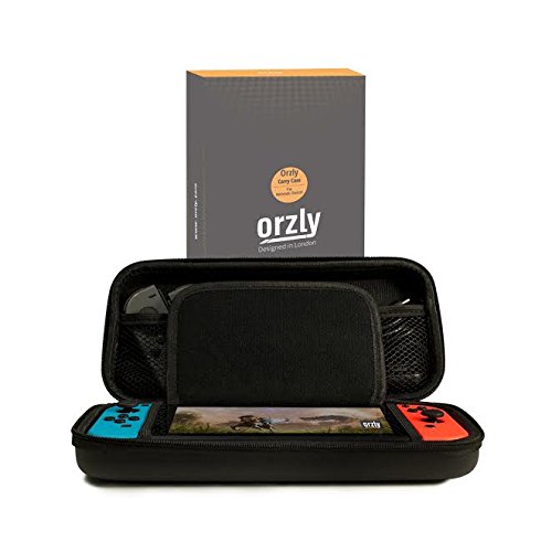 Funda de Orzly para transportar la Nintendo Switch - NEGRO Funda dura...