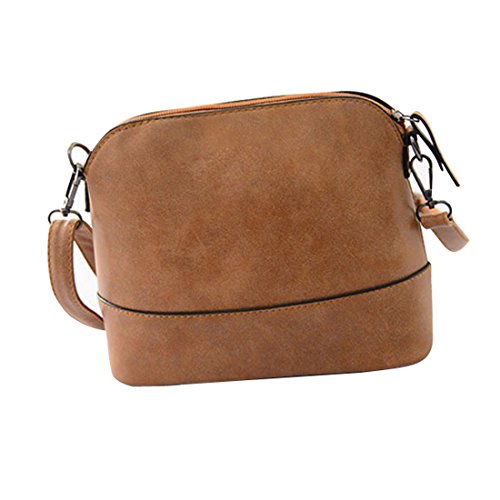 Feitong 2016 moda mujeres Scrub Bolsa de hombro bolso bandolera bolsa, mujer, marrón