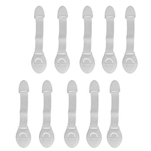 10pcs Cerradura Seguridad Protector Pestillo de Cajón Puerta Nevera Armario Alargado para...