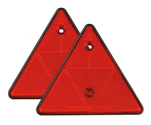 Refelctante triangular rojo 160mm 2Pzas - ACCESORIOS COCHE -