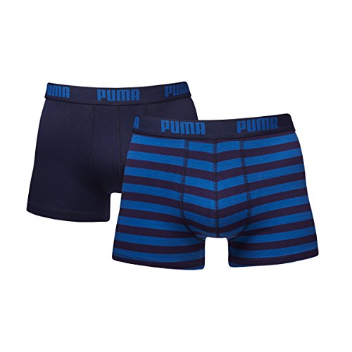 Puma Bodywear Stripe 15 - Bóxer para hombre (pack de 2), Azul...