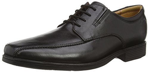 Clarks Tilden Walk - zapatos con cordones de cuero hombre, color negro,...