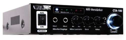 Amplificador HiFi 100 Vatios Compacto MP3 Conector RCA In Estéreo CTA-100