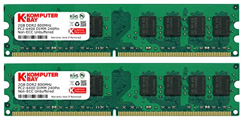 Komputerbay KB 4GB - Memoria RAM (DDR2, 800 MHz, 4 GB, 2...