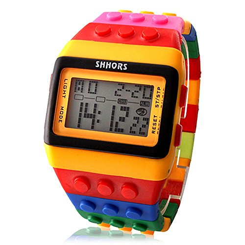 Reloj Pulsera LED Con Correa de Colores y Luz Nocturna