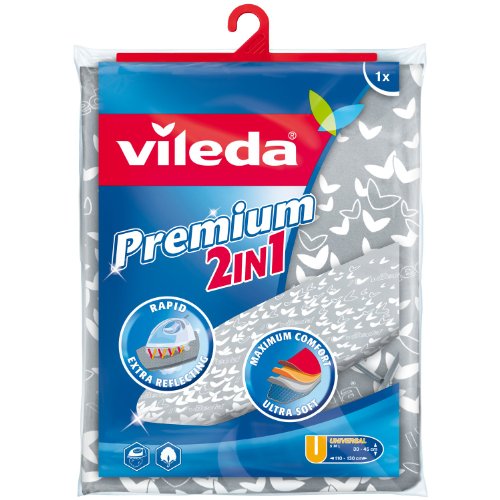 Vileda Premium 2en1 - Funda de planchar con estructura de 3 capas