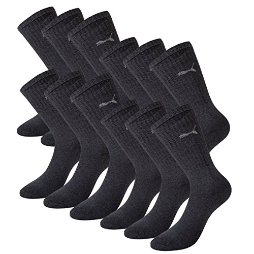 Puma Sports Socks - Calcetines de deporte, unisex, color anthracite, talla: 35-38,...
