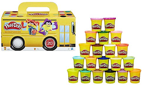 Play-Doh - Pack Super Color de 20 botes de plastilina (Hasbro A7924EU6)