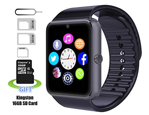 Reloj inteligente, Pushman 1 impermeable inteligente Reloj Teléfono para iphone 5S/6/6S y Android...