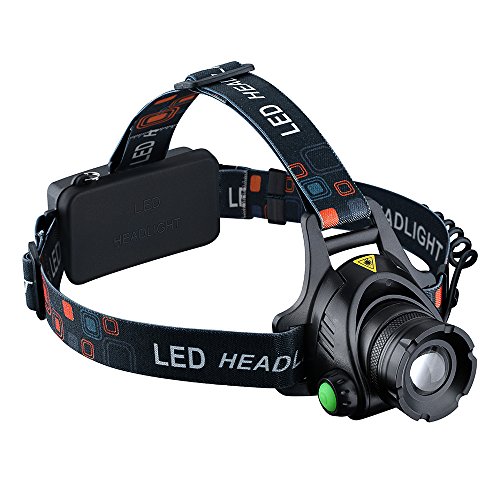Linterna Frontal LED de VicTsing, Linterna Frontal Cabeza Impermeable LED de 1000...
