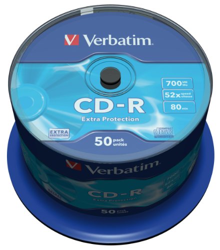 Verbatim 43351 - Pack de 50 CD-R (700 MB, 80 min, 52x,...