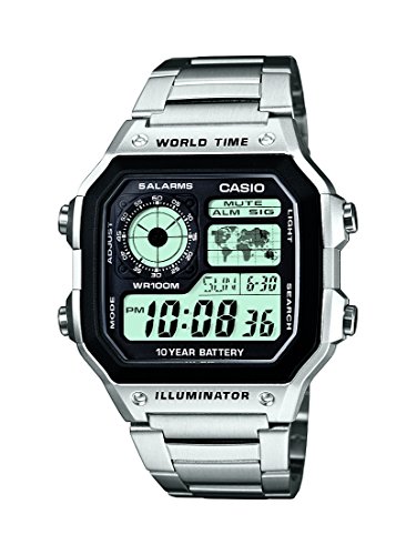 Casio Collection – Reloj Hombre Correa de Acero Inoxidable AE-1200WHD-1AVEF