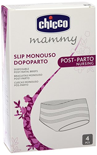 Chicco Mammy - Bragas monouso de maya elásticas y transpirables, cuatro unidades,...