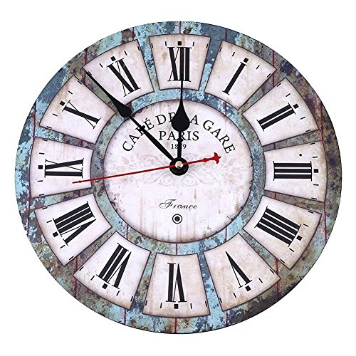 Soledi Reloj de Pared de Cuarzo Estilo Toscano Vintage Francesa Paris Reloj...